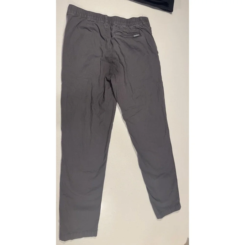 Eddie Bauer Pants Mens 32x32 Gray Elastic Waist Casual Travel Chino Pants
